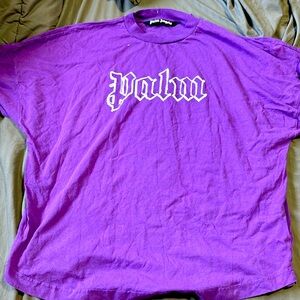 Purple palm angels shirt and hat in good condition, shirt size XL, snapback hat